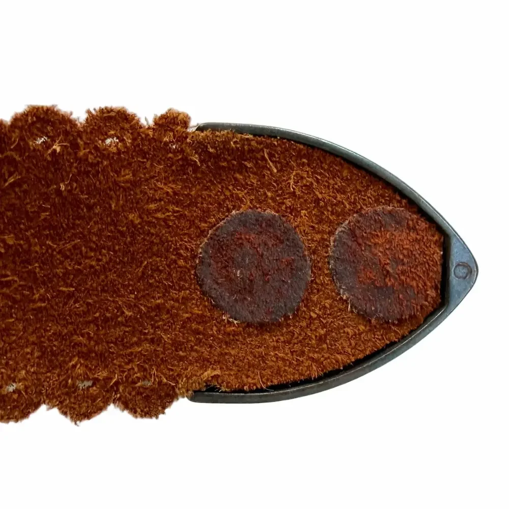 Leatherock Brown Suede Leather Belt Decorative Antique Silver Toned Buckle